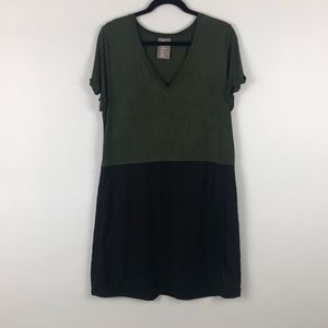 Dolan Left Coast Two Tone Green Black Dress